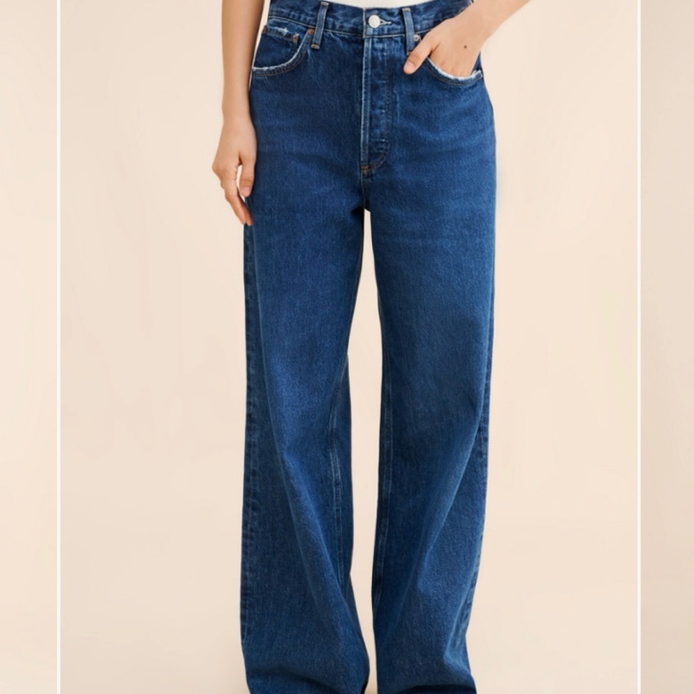 Agolde Dame Wide Leg Deep Blue Jeans